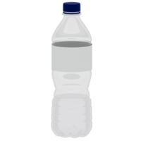 3d render plastic bottle water with transparent background png