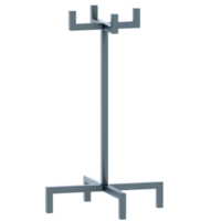 3d render coat rack with transparent background png