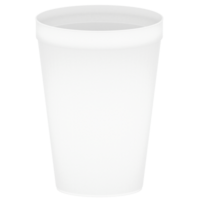 3d render styrofoam cup with transparent background png