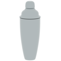 3d render cocktail shaker with transparent background png