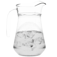 3d render glass pitcher ice with transparent background png