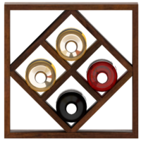 3d render wine rack with transparent background png