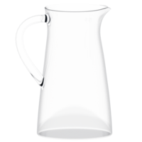 3d render glass pitcher with transparent background png