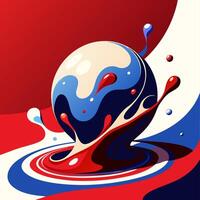 Colorful liquid splash forming intricate patterns and swirls vector