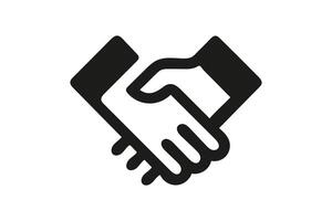 handshake icon illustration. Business agreement handshake or friendly handshake line art icon for apps and websites illustration isolated on white background. vector