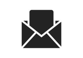email icon, mail symbol, document icon,design black color white background vector