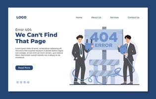 Landing page template digital glitch concept with an error message for a non-existent or unavailable webpage vector