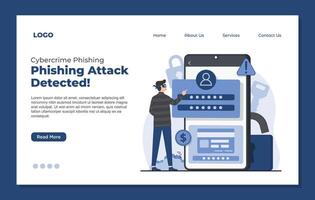 landing page design template of online security access. Flat style modern illustration concept. vector