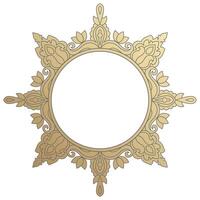Vintage frame, abstract pattern, golden circle. Luxurious circle. vector