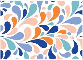 Abstract pattern colorful teardrop shapes pastel illustration. Perfect for textile design, wrapping paper, or vibrant backgrounds. vector