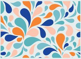 Abstract pattern colorful teardrop shapes pastel illustration. Delightful pastel paisley pattern. vector