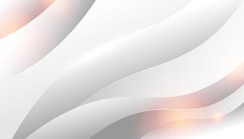 Abstract white background with dynamic waves vector