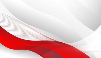Abstract background with red and white wavy lines vector