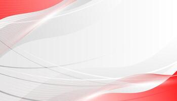 Abstract Red and White Wave Background vector
