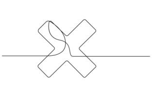 wrong mark one line vector