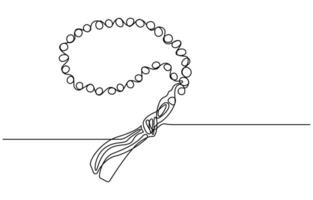 tasbih one line art draw vector