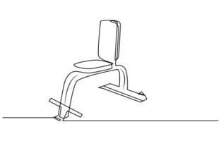 exercise gain strength one line art vector