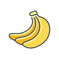 banana fruit icon over white background. colorful design. illustration vector