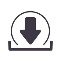 Download icon isolated on white background for your web and mobile app design, Download logo concept vector