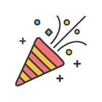 Party popper icon isolated on white background for your web and mobile app design, Party popper logo concept vector