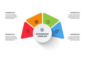 Template for web. Strategy concept for infographic with 4 steps, options, parts or processes. vector