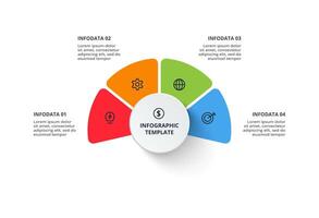 Strategy concept for infographic with 4 steps, options, parts or processes. Template for web vector