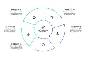Concept for infographic with 5 steps vector
