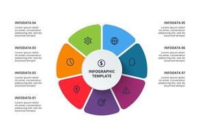Creative concept for infographic with 7 steps vector
