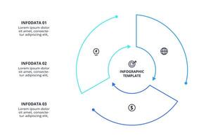 Creative concept for infographic with 3 options vector