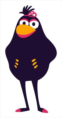 Quirky duck. isolated illustration