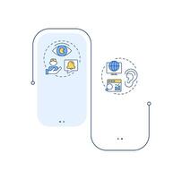 Social media listening methods rectangle infographic . Marketing strategy, statistics. Data visualization with 2 steps. Editable rectangular options chart vector