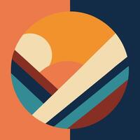 Vibrant abstract design with bold colors vector