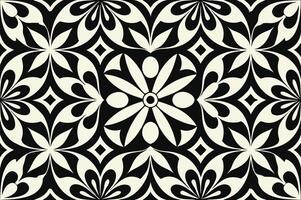 Vintage geometric floral pattern seamless retro design. Minimalist geometric floral retro style pattern art. vector