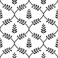 Artistic botanical pattern leaves decorative. vector