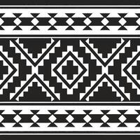 A black and white tribal pattern with geometric shapes. Geometric maze seamless pattern. vector