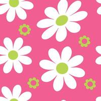 Seamless daisy pattern on soft seamless pattern white daisies vector