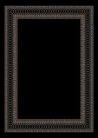 Gold rectangular Vertical abstract ornament frame. A4 format. Abstract elements. Rectangular frame. Template for cards, diploma, frame, certificate, invitation, textile, embroidery, engraving, forging vector