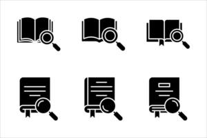 search book icon set, symbol design on white background. vector