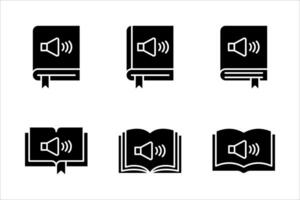 Audio book icon set. Audiobook symbol. ebook sign. for mobile concept and web design. illustration on white background vector