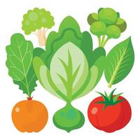 vegetables and fruits design on a white background vector