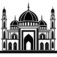 islamic architecture mosque design on a white background vector