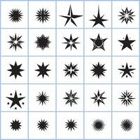 Creative starburst icon set design on a white background vector