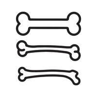 Bones icon with liner outline stock vector