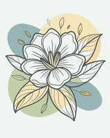 Elegant Floral Illustration with Soft Pastel Background for Business Use vector