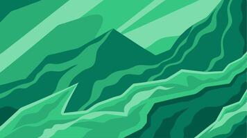 Abstract green mountain range illustration for presentations or background business template vector