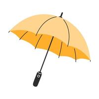 Open Yellow Umbrella Isolated on a White Background for Spring Designs vector