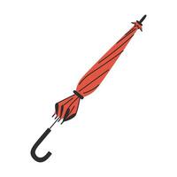 Open Red Cane Umbrella Isolated on a White Background for Spring Designs vector