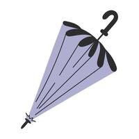 Blue Cane Umbrella Isolated on a White Background for Use in Spring Designs vector