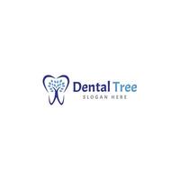 Clean and Modern Dental tree clinic logo vector