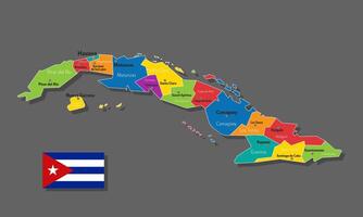 map of Cuba vector
